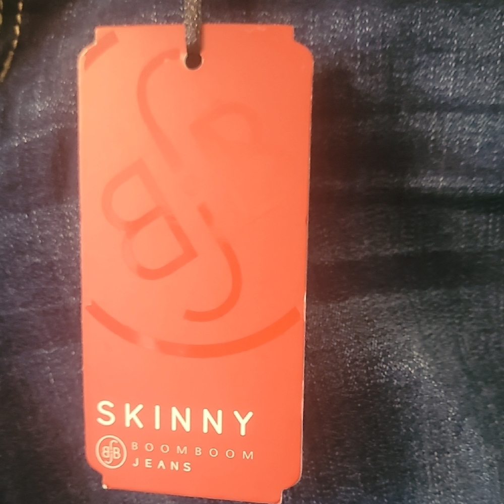 DKNY Women's Ripped Dark Blue Skinny Jeans - Picture 3 of 16